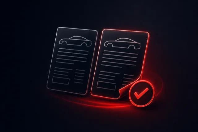 Side-by-side lease quote comparison illustration