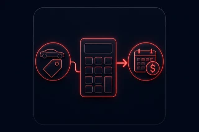 Lease payment calculator flow illustration